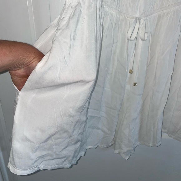 Kate Spade New York Off The Shoulder White Swim Romper - Picture 14 of 16